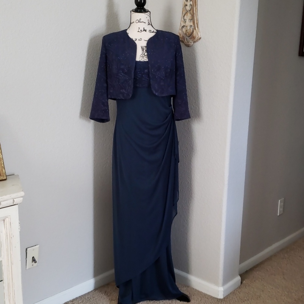 Alex Evenings Navy blue formal dress